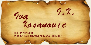 Iva Kosanović vizit kartica